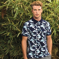 Plain Camo piqué polo Asquith & Fox 200 GSM